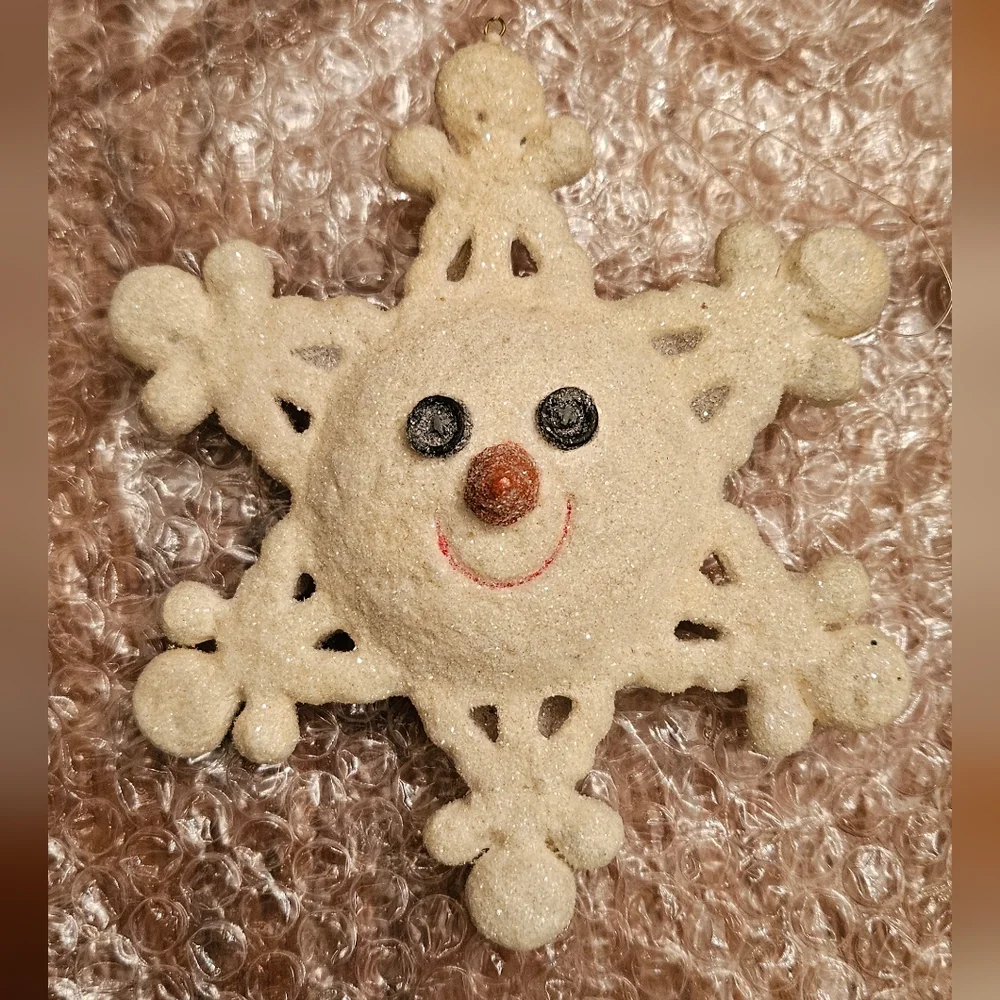 NEW SNOWMAN SNOWFLAKE Ornaments - Set of 8! 6